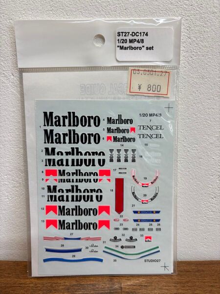スタジオ27 1/20 マクラーレンMP4/8 スポンサーデカール 未開封品