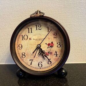 レトロ ビンテージ 時計 掛時計 タイマー スタンド可 掛ける可 電池式 静音 アラーム機能付き