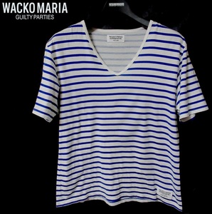 WACKO MARIA GUILTY PARTIES Wacko Maria Guilty - party z border V neck short sleeves T-shirt 