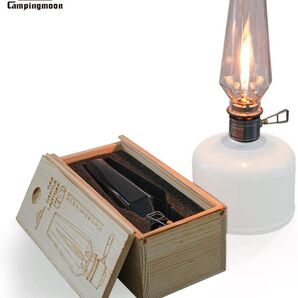 ★CAMPING MOON★キャンピングムーン★キャンドルガスランタン★木製ケース付き★T-1★キャンドルタイプ★ろうそくランタン