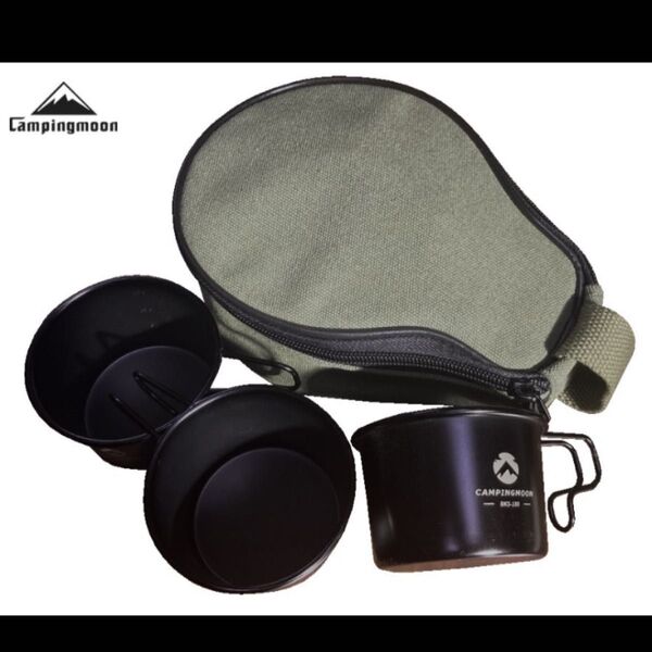 ★キャンピングムーン★CAMPINGMOON★マグカップ ブラック 160ml★カップ3点・ケース付★BKS-180-3PC★