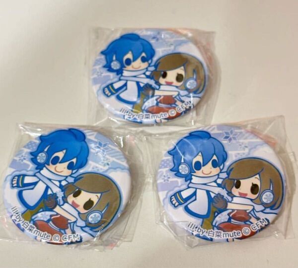 KAITO MEIKO 雪ミク缶バッジ