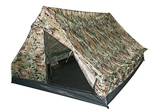 Mil-Tecミルテック　２人用アーミー調ロッジ型テント　コンパクトパックテント　マルチターンカモ　新品