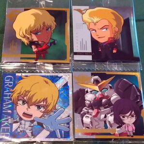 グラハム・エーカー 4種 SR R N シール【にふぉるめーしょん 機動戦士ガンダム シールウエハース vol.2】