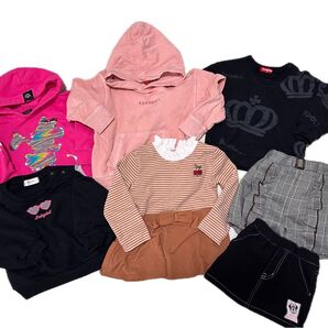 子供服90センチ まとめ売りトップス5点 ズボン1点 スカート1点合計7点セット