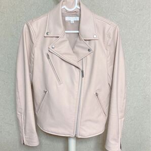 美品 UNIQLOライダースジャケット ピンク