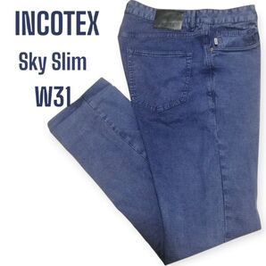 INCOTEX インコテックス パンツ 31 Sky Slim ウォッシュド加工
