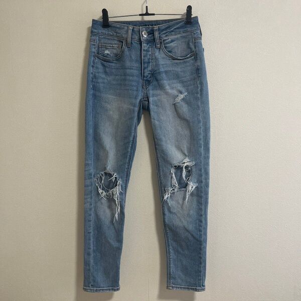 AMERICAN EAGLE アメリカンイーグル デニムパンツ ジーンズ ジーパン ダメージ加工 ストレッチ