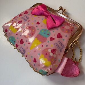 クラムクリーム スイーツ柄 がま口 コインケース