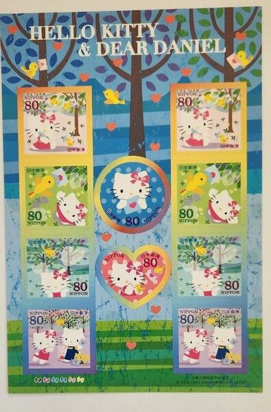 ハローキティ 記念切手シール 80円×10 1シート