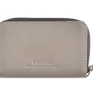 FAUCON グレー 牛革 カードケース