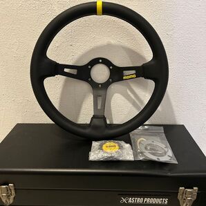 ディッシュドリフトスポーツステアリングホイール、イエロースタイル、、deepCorn 【希少品】33Ф