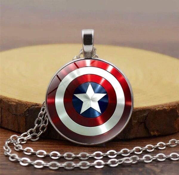 MARVEL キャプテンアメリカ 盾 ネックレス ペンダント シルバー マーベル