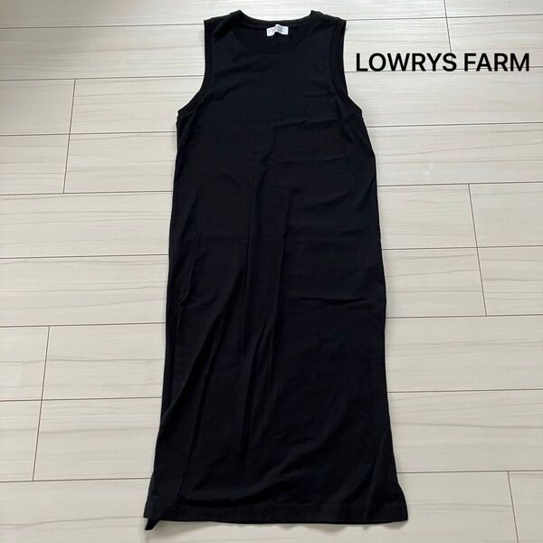 LOWRYS FARM ローリーズファーム ブラック ノースリーブ ロング ワンピース Mサイズ