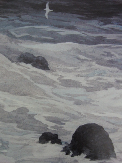 Sato Kunio, 【Japanisches Meer】, Aus einer seltenen Sammlung von Rahmenkunst, Neuer Rahmen inklusive, In guter Kondition, Porto inklusive, Malerei, Ölgemälde, Natur, Landschaftsmalerei