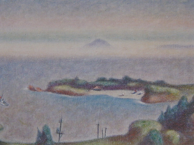 Noriyuki Ushijima, [La mer se calme à Izu], Provenant d'une rare collection d'œuvres d'art grand format, Nouveau cadre inclus, En bonne condition, frais de port inclus, Peinture, Peinture à l'huile, Nature, Peinture de paysage