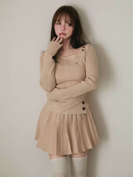 ANDMARY Jody pleats knit set up
