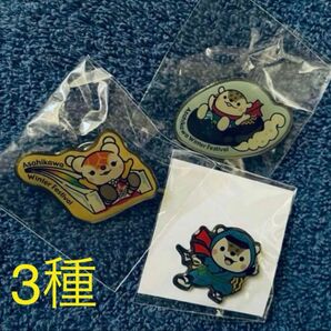 あさっぴー ゆるキャラ ピンバッジ 3種セット 未開封品