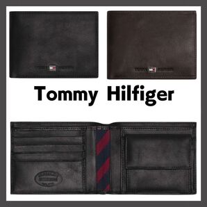 TommyHilfiger トミーヒルフィガー Johnson 二つ折り財布 ブラウン