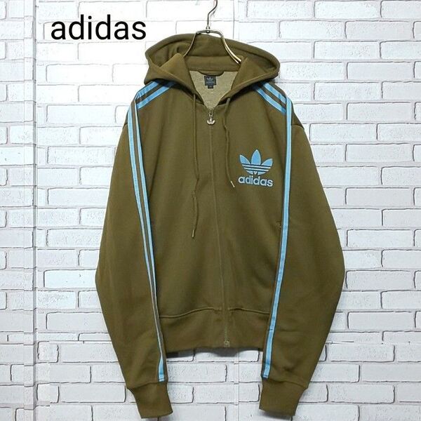 【adidas】 アディダス ジャージ パーカー トラックジャケット トレフォイル フード