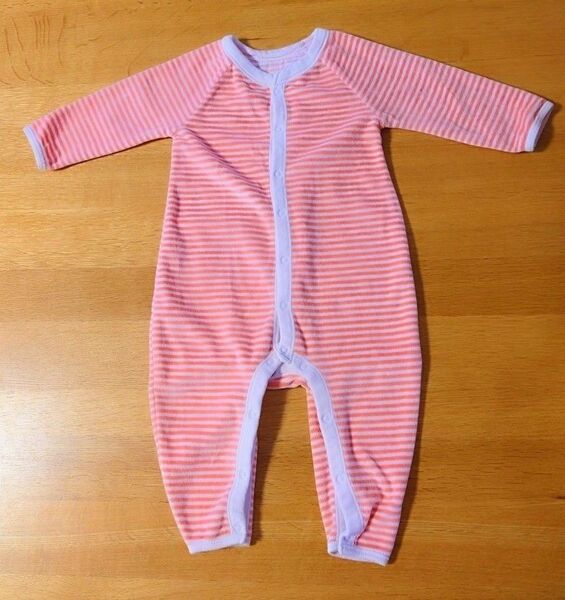 babyGap ストライプ ロンパース オレンジ色 70cm