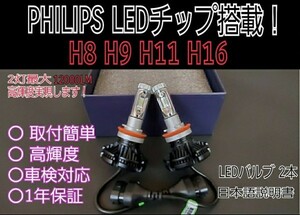 PHILIPS LED セレナ C25 H19.12～H22.10　LED　ヘッドライト H8 12000LM ルーメン 3000K 6500K 8000K 車検対応