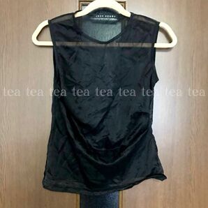 美品 JACK HENRY ジャック ヘンリー シースルー デザイン ノースリーブ トップス