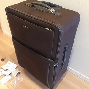 キャリーケース ACE ProtecA スーツケース トローリー プロテカ 大容量 TSAロック 取扱説明書 茶 キャンバス地 本体4.4kg 外寸76×53×29㎝