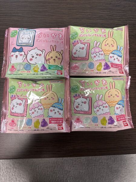 ちいかわ ぷっくりラバマスグミ4 ピーチ味 4袋【グミのみ】おまけ付き