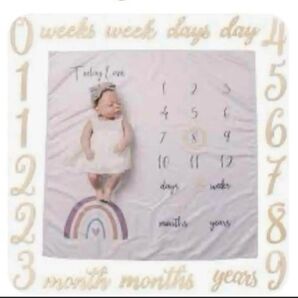 寝相アート 月齢フォト マイルストーン 撮影シーツ 虹 写真道具 成長記録