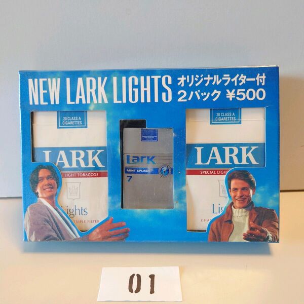 01LARK LIGHTSラークライツ外箱タバコ空箱Lark MINT SPLASHライター