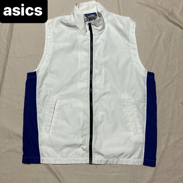 asicsメンズベスト 白 &ブルーサイズL相当