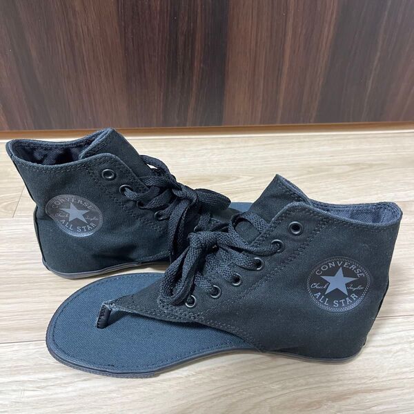 新品未使用!CONVERSE 黒サンダル23.5cm
