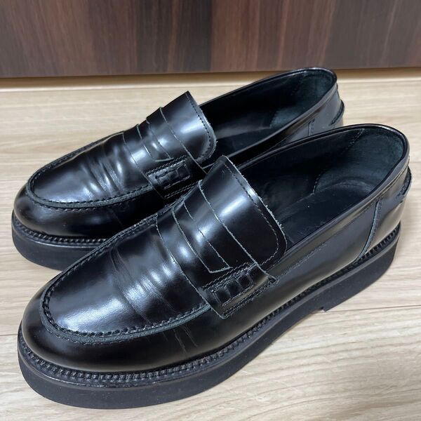 美品!Lemar 「レメーア」イタリア 本革ローファー厚底 24cm