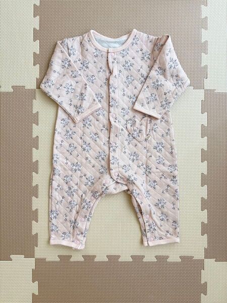 アプレレクール花柄ロンパース 長袖 80cm