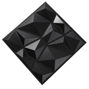 3Dウォールパネルダイヤモンド 30cm×30cm 30枚セットブラック