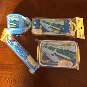 新品 新学期 キャラクター 新幹線 プラレール角型ランチグッズ5点セット