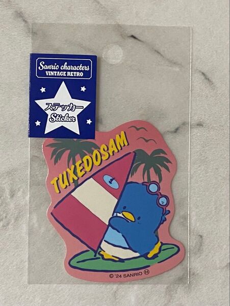 サンリオキャラクターズ タキシードサム ヴィンテージレトロ ステッカー 新品