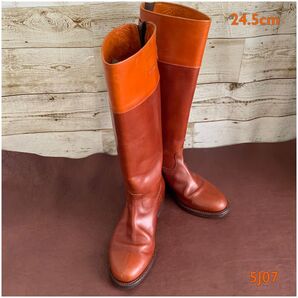 パランコ【24.5cm位】ジョッキーブーツ☆クリーニングお手入れ済5J07