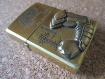 ZIPPO 『北斗の拳 世紀末覇者 拳王 武論尊 原哲夫 限定品』2005年4月製造 ソリッドブラス ゴールド オイルライター ジッポー 廃版激レア_画像1