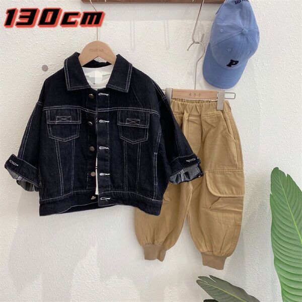 子供服ダークブルー デニムジャケット