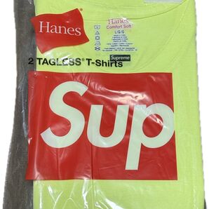 Supreme Hanes パックTee 2枚 ライムグリーン 廃盤カラー 新品
