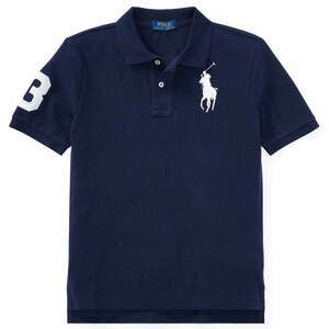 【新品】ラルフローレン ■ 鹿の子ポロシャツ ■ US Boys L ■ネイビー　紺　ビッグポニー　POLO RALPH LAUREN 正規品