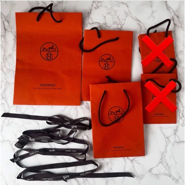 HERMES エルメス ショッパー ブランド 紙袋 リボン