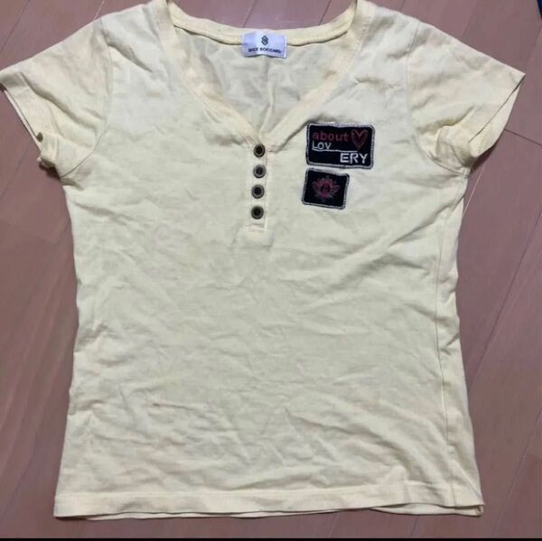 Tシャツ 女性用 Lサイズ 黄色 インナーシャツ用・部屋着など クーポンご利用で200円OFF
