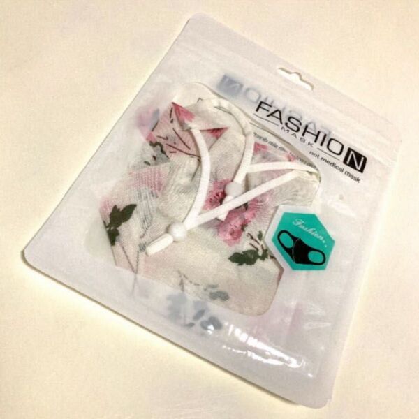 FASHION MASK ファッション マスク 洗える 布 ホワイト(白) 花柄