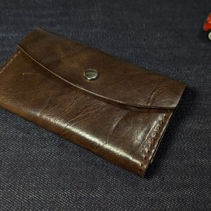 名刺入れ ハンドメイド プルアップレザー