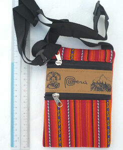 送料無料 ペルー ミニショルダーバッグ AB-042-06 スマホケース 民族織物 マンタ インカ アンデス クスコ アルパカ フォルクローレ楽器