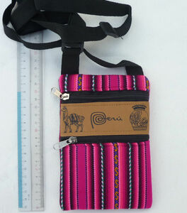 送料無料 ペルー ミニショルダーバッグ AB-042-07 スマホケース 民族織物 マンタ インカ アンデス クスコ アルパカ フォルクローレ楽器