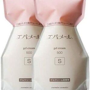 2個 エバメール ゲルクリーム Sタイプ 詰替 500g オールインワンジェル 箱出し リフィル Sタイプ詰替用